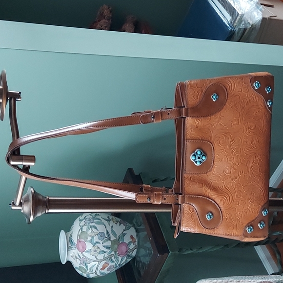 Western Tooled Handbag - Picture 4 of 13